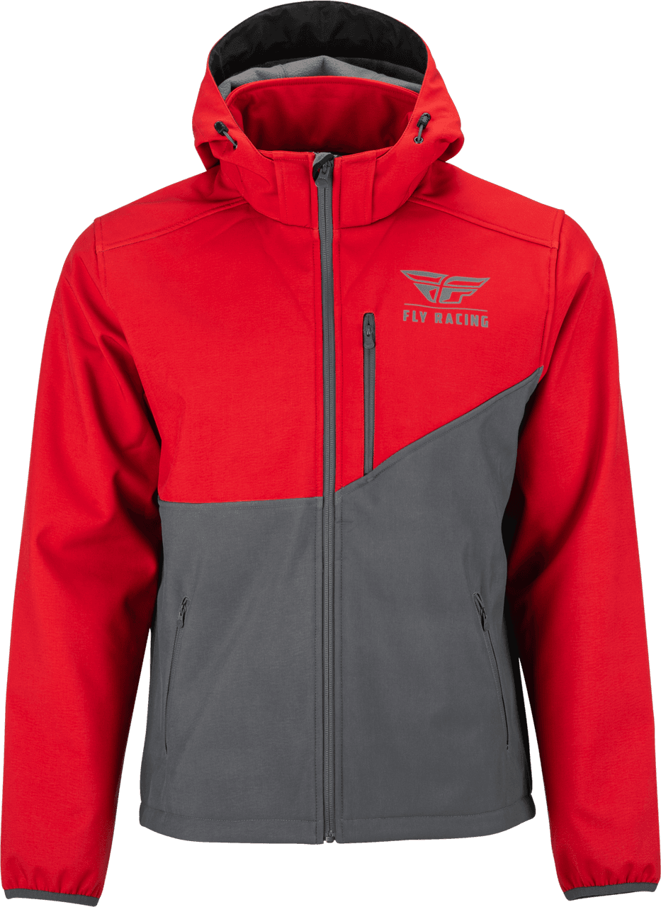 Fly Racing Checkpoint Jacket Grey/Red LG