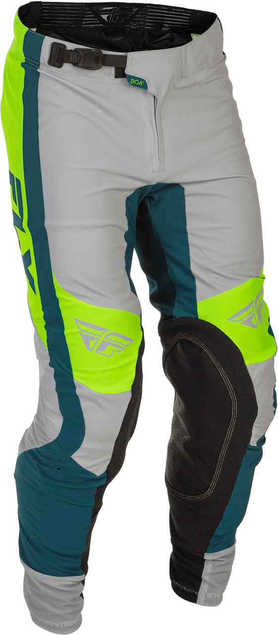 Fly Racing Lite Pants Grey/Lime/Teal Size 28