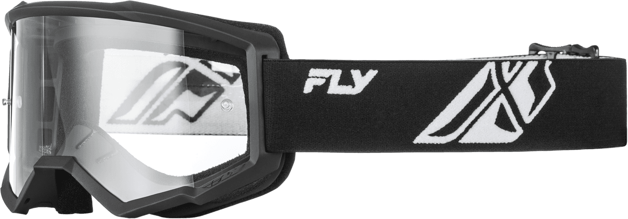 Fly Racing Focus Goggle Black/White W/ Clear Lens