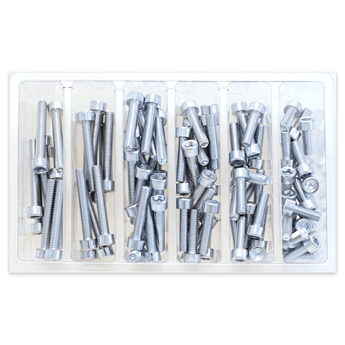 Smooth Socket Head Allen Bolt Assortment 80 Piece Kit