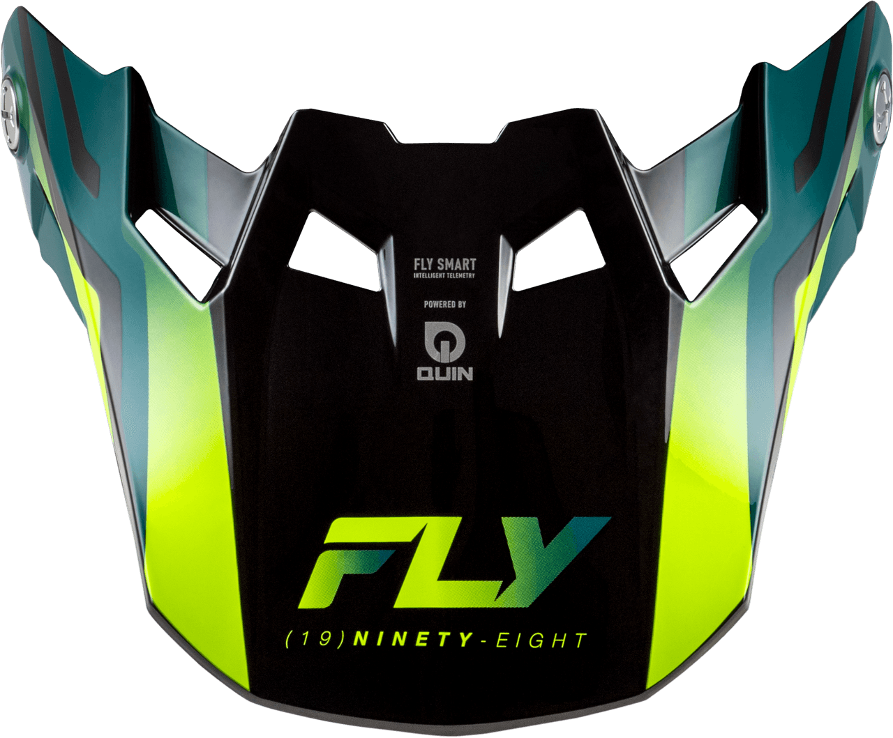 Fly Racing Formula S Carbon Byte Visor Black Carbon/Teal/Lime YL/SM