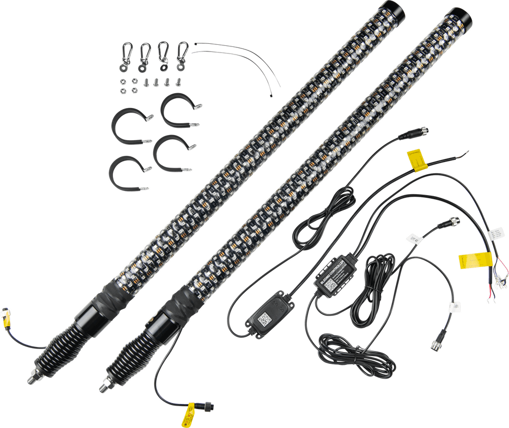 Open Trail 3 Foot Rgb LED Fat Whip Pair