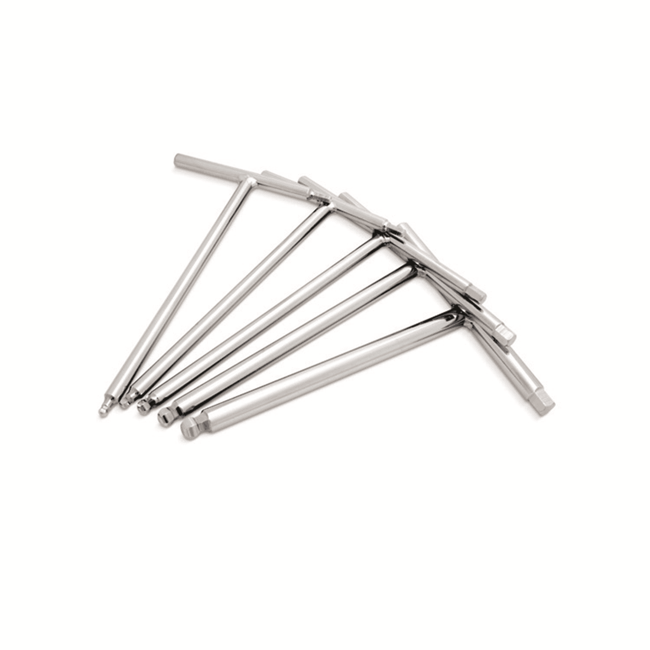 T-HANDLE, BALL-END ALLEN, DUAL DRIVE, SAE SET (5/32,3/16,1/4,5