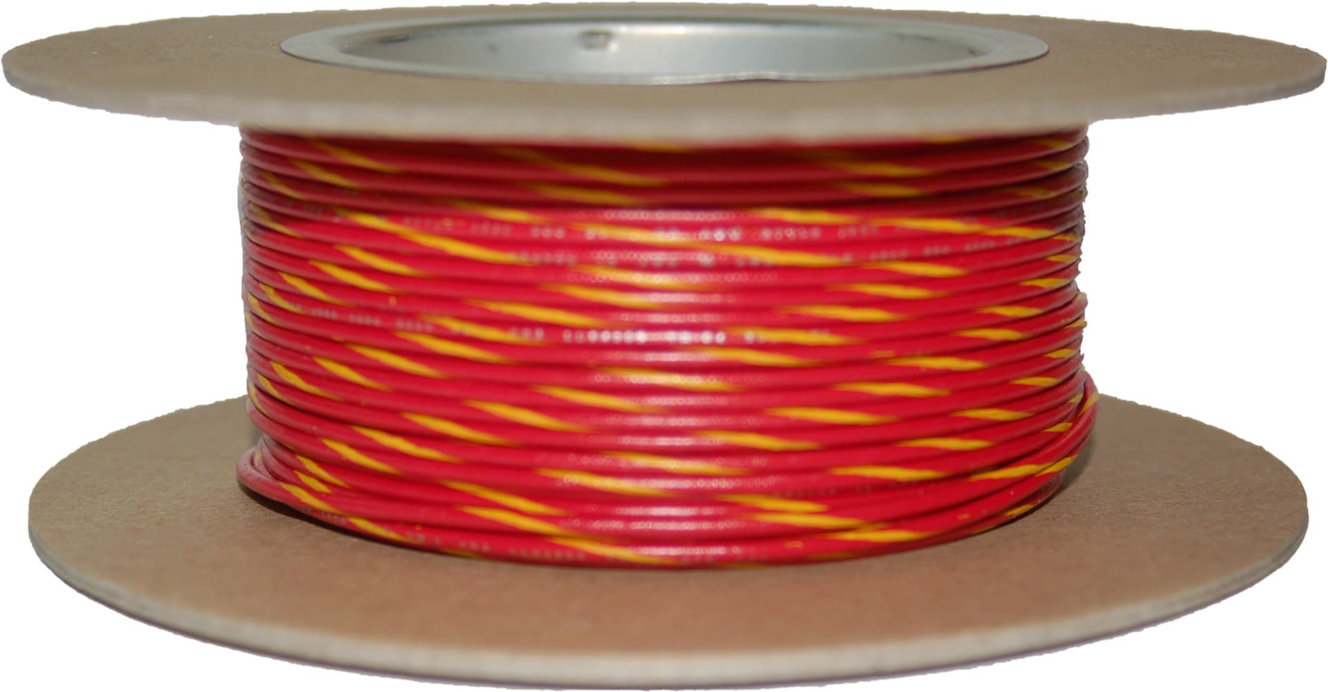 Namz Custom Cycle 100' Spool 20-GAUGE Wire (Red/Yellow Stripe)
