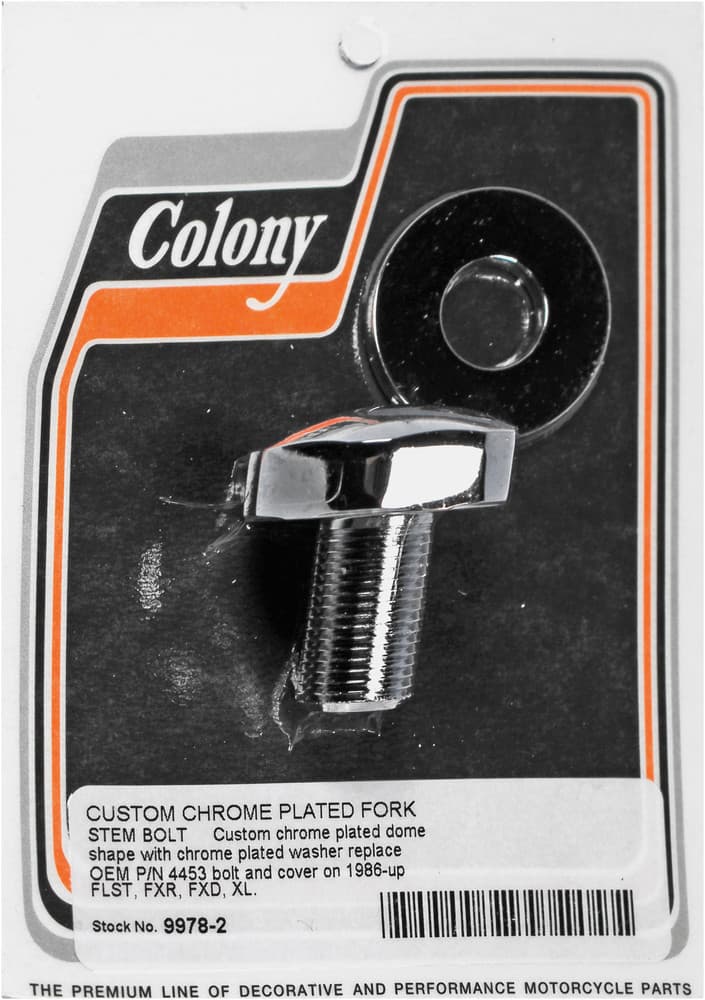 CHROME FORK STEM BOLT FLST FXR FXD XL 86-UP
