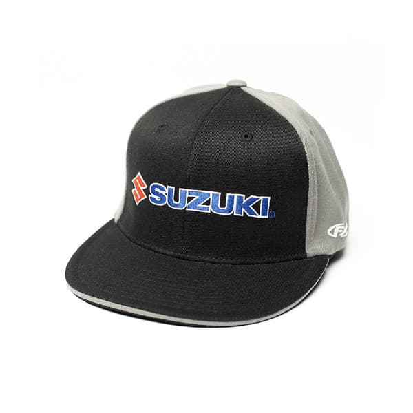 FACTORY EFFEX SUZUKI TEAM FLEX-STYLE HAT / BLACK-GREY (S/M)