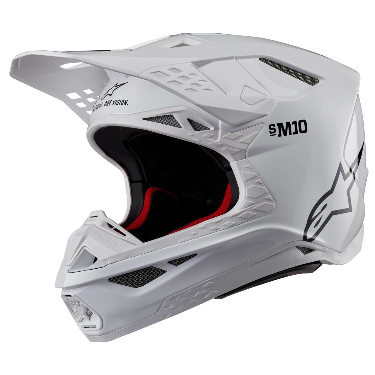 Alpinestars Supertech S-M10 Solid Helmet White Glossy 2X