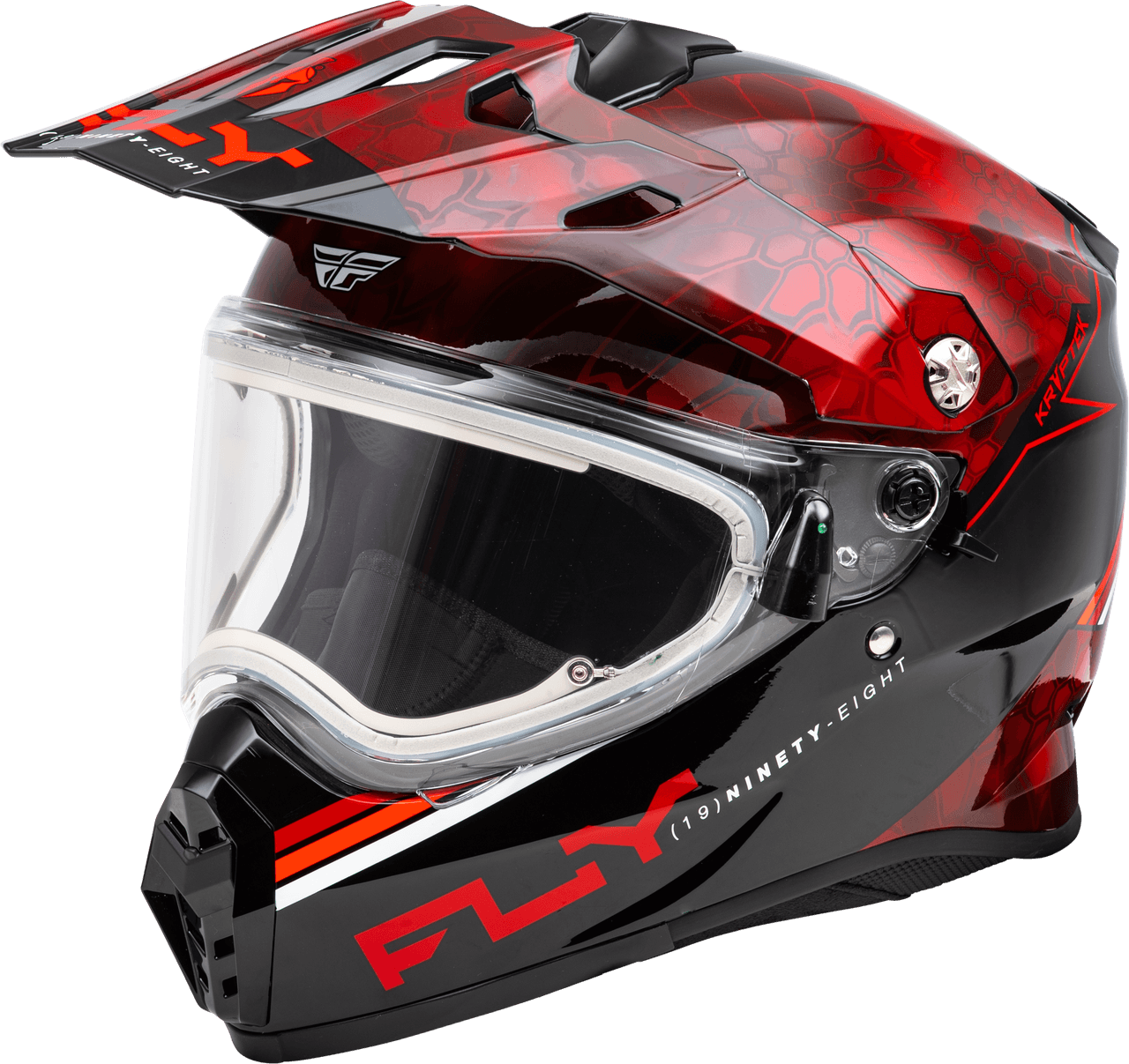 Fly Racing Trekker Cw Conceal Helmet Electric Shield Red/Black XL