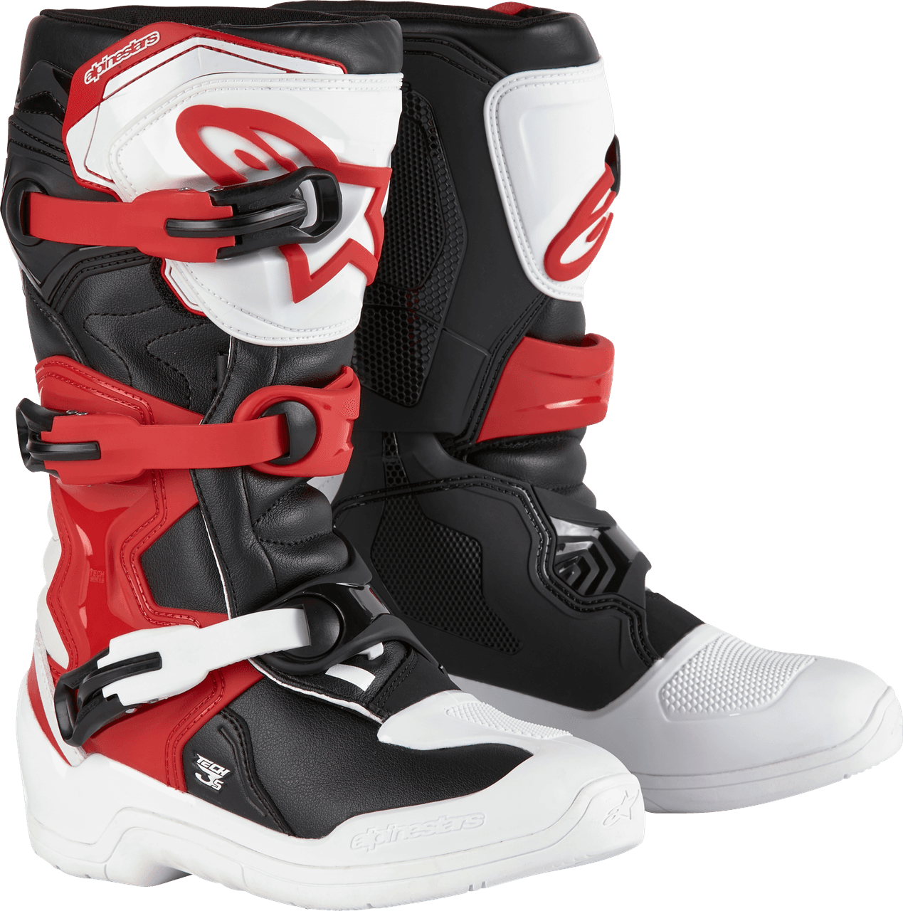 Alpinestars Tech 3S Youth Boots White/Black/Bt Red Size 2