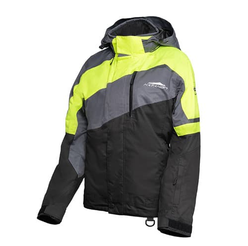 KATAHDIN GEAR RECON JACKET WOMENS, BLACK/GREY/HI-VIZ - X-L
