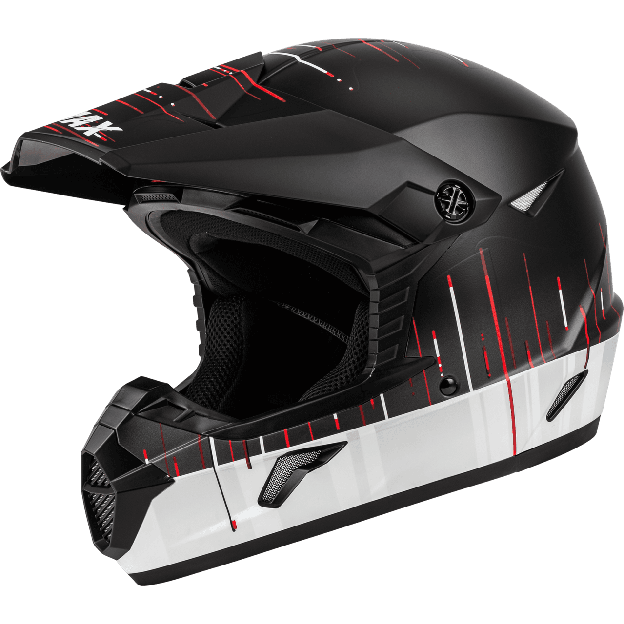Gmax MX-46 Frequency Off-Road Helmet Matte Black/White 2X