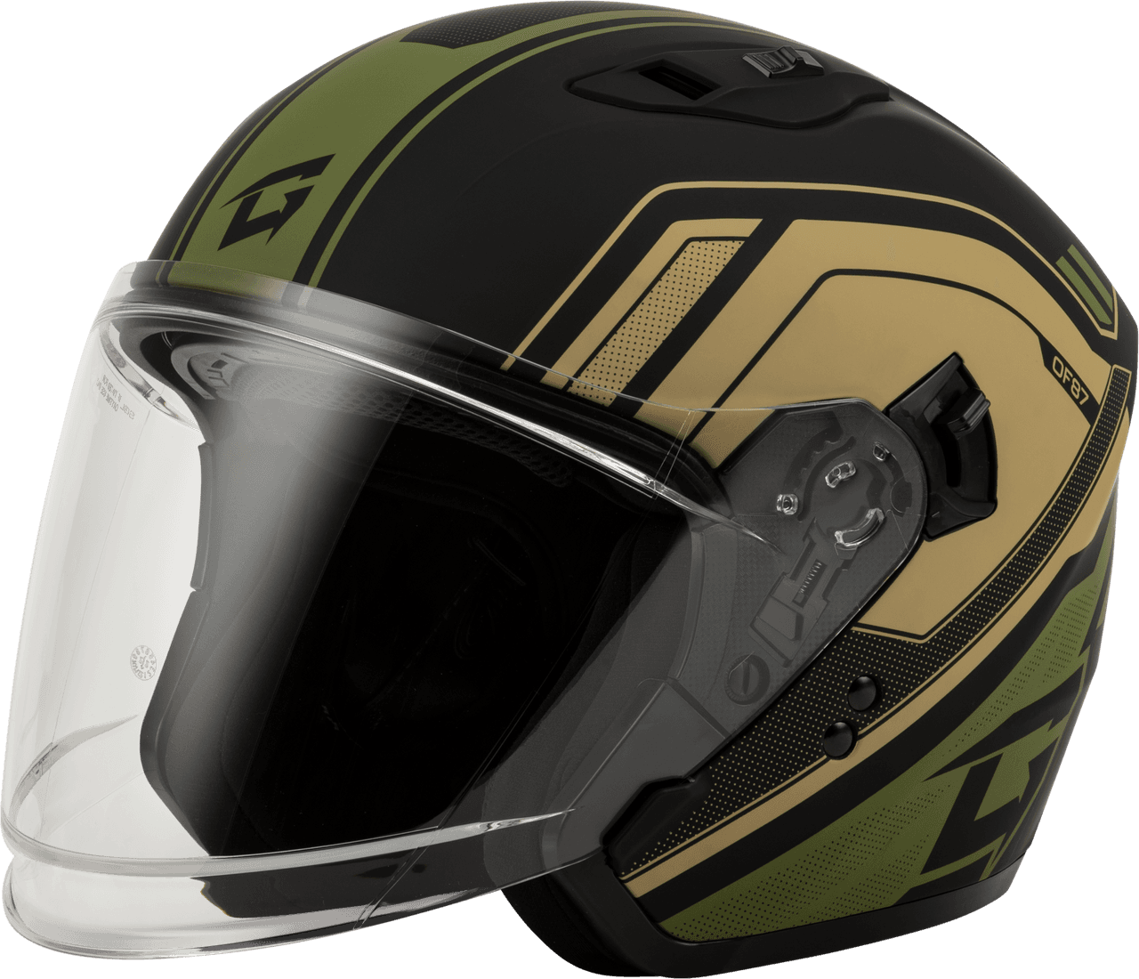Gmax OF-87 Duke Helmet Matte Black/Green XL