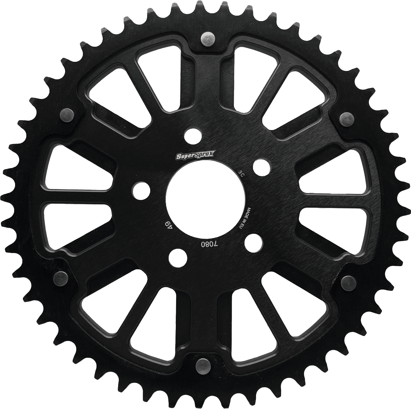 Supersprox Stealth 53T Rear Sprocket Black Alum Car Black Steel Teeth