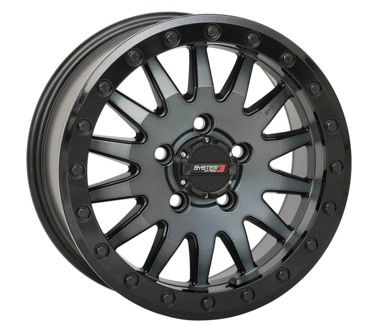 System 3 SB8 Wheel 15X7 5+2 (+38MM) 5/4.5 Matte Brushed Grey