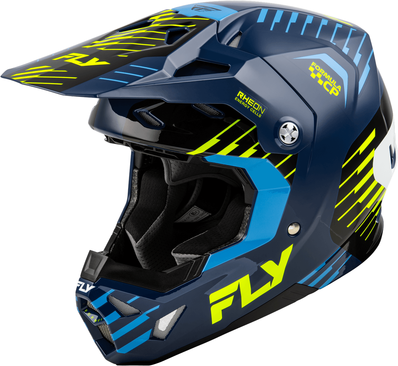 Fly Racing Formula Cp Slice Helmet Navy/Hi-Vis/White MD