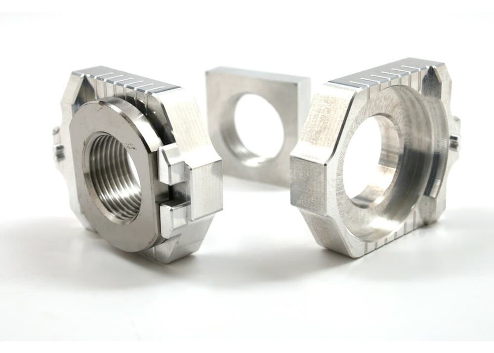 Works Axle Blocks Elite KTM/Husqvarna Silver