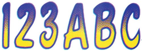 3" LETTER & NUMBER KIT YELLOW / PURPLE