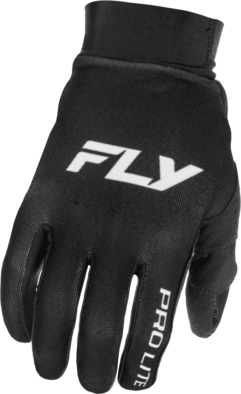 Fly Racing Youth Pro Lite Gloves Black/White YL