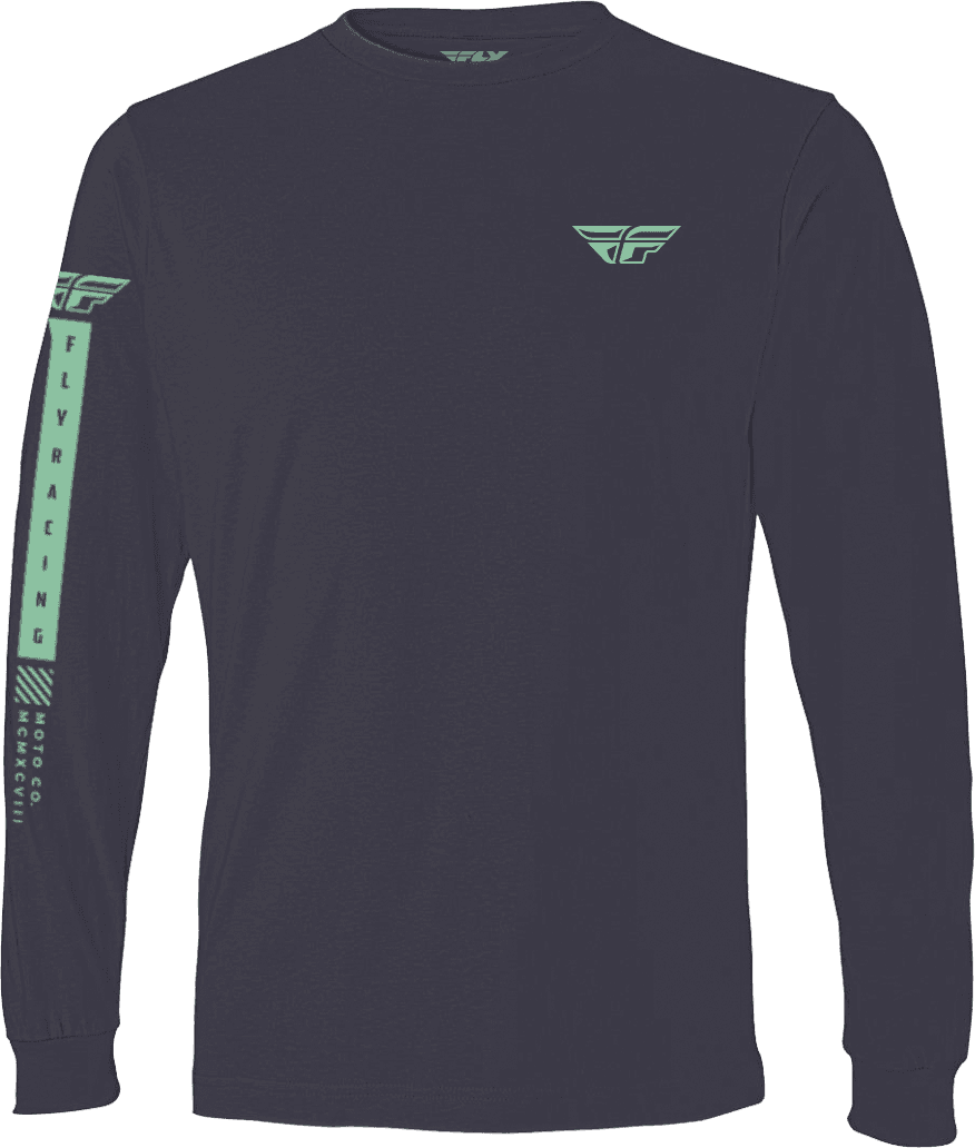 Fly Racing Fly Tribe Long Sleeve Tee Navy/Green SM