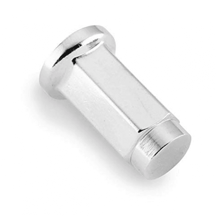 10MM X 1.25 TP FLAT CHROME LUG NUT - BOX OF 16