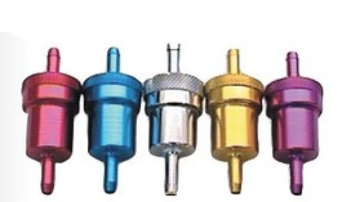 ALUMINUM IN LINE 5/16" FUEL FILTER PURPLE