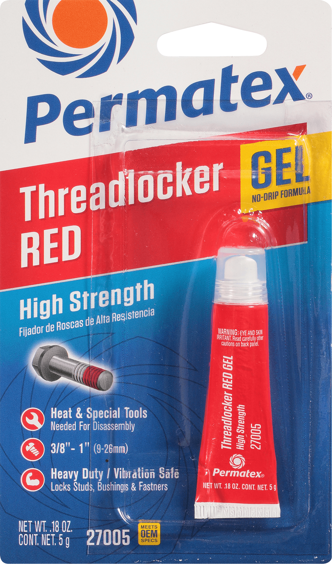 Permatex Threadlocker Red Gel 5G