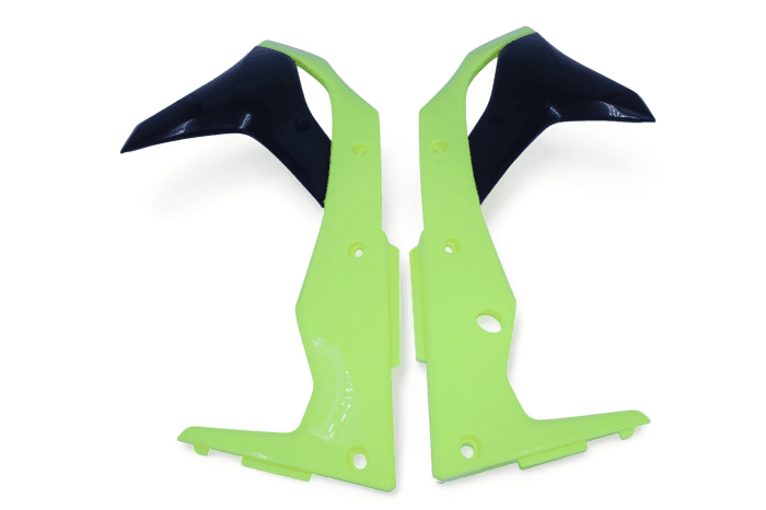 POLISPORT RADIATOR SCOOPS KAWASAKI, FLO YELLOW