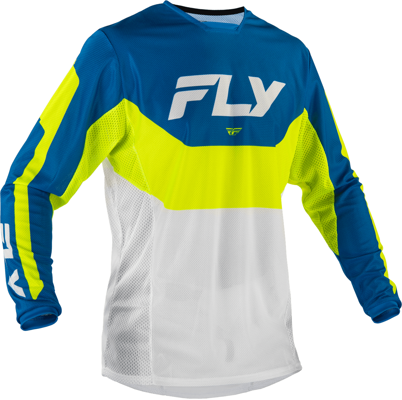Fly Racing Kinetic Mesh Jersey Blue/White/Hi-Vis MD