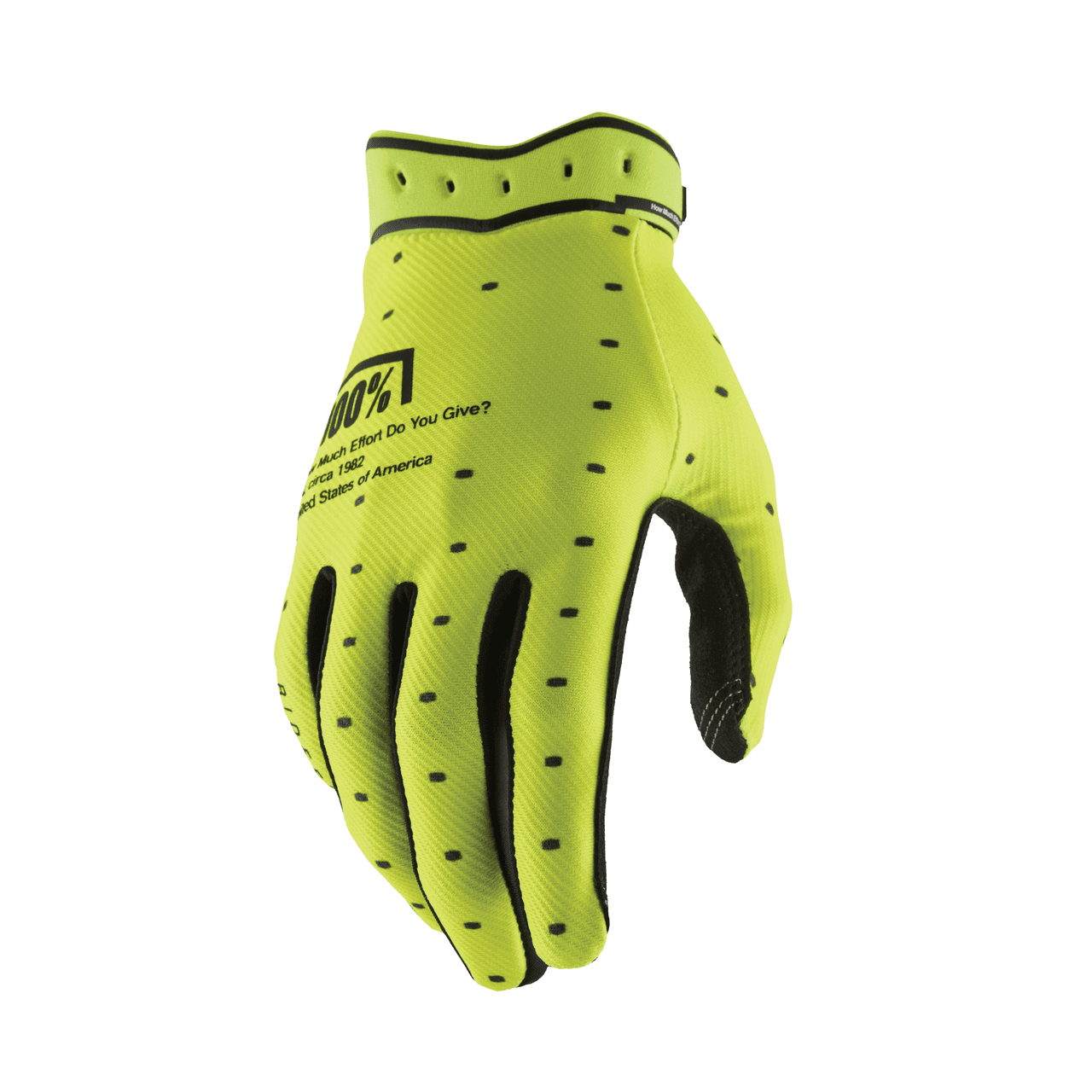 100-PERCENT Ridefit Gloves Fluo Yellow 2X