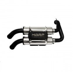 Mbrp Dual Stacked Slip-On System W/ Performance Muffler Black Tip
