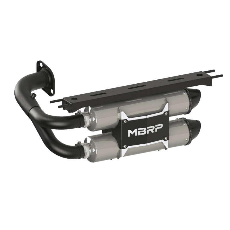 Mbrp Dual Stacked Slip-On System W/ Performance Muffler Black Tip