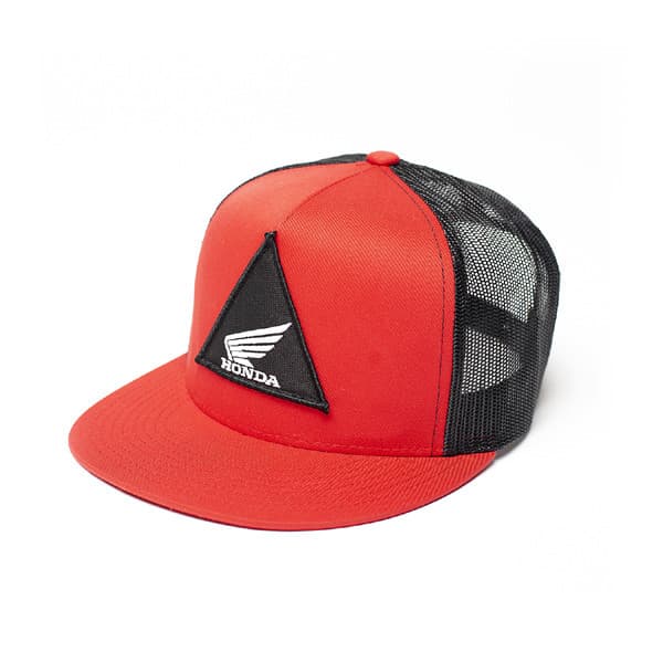 FACTORY EFFEX HONDA TRI SNAPBACK HAT / RED-BLACK (ONE SIZE)