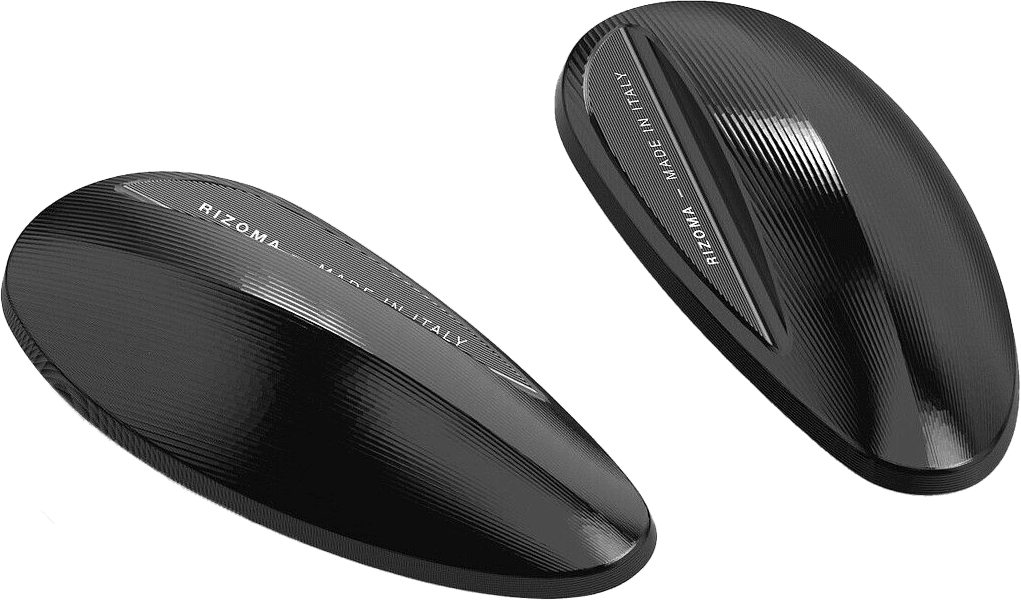 Rizoma Mirror Block Off Plates Pair Black Honda