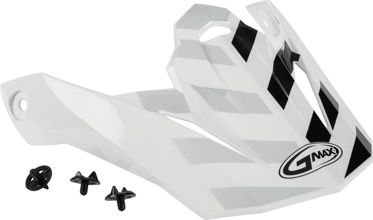 Gmax Visor W/Screws Fame MX-86 White/Silver/Grey