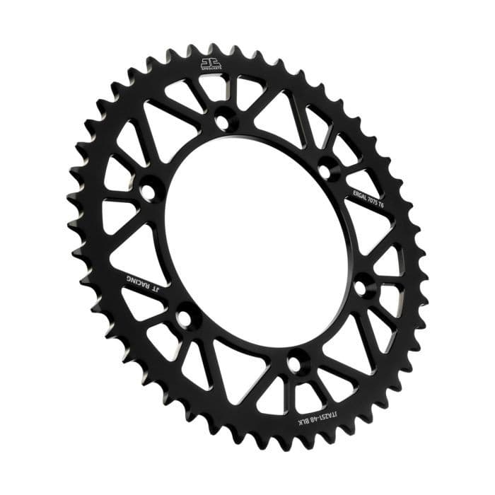 JT Sprockets Rear Racelite Sprocket Alum 48T-520 Black Honda/Yamaha