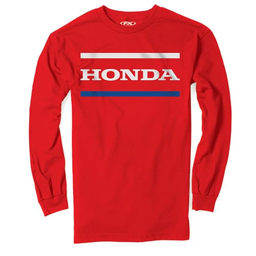 FACTORY EFFEX HONDA STRIPES LONG SLEEVE T-SHIRT / RED XXL