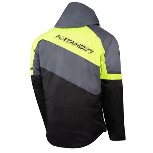 KATAHDIN GEAR RECON JACKET MENS, BLACK/GREY/HI-VIZ - 2X-LARGE