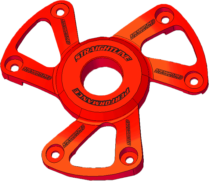 Straightline Polaris P22 Clutch Cover Anodized Red