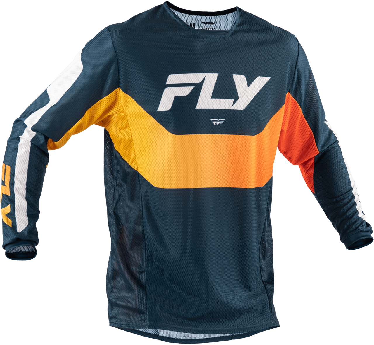 Fly Racing Kinetic Mesh Jersey Navy/Orange 2X