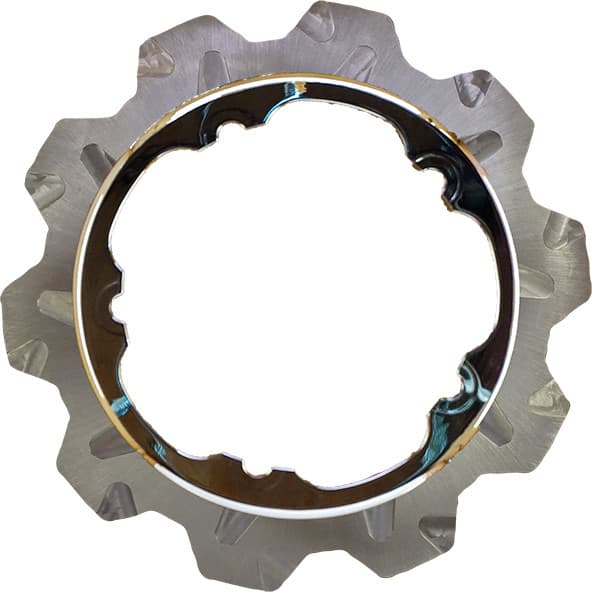 Lyndall Brakes High Carbon Steel Phoenix Front Rotor Chrome 11.8"