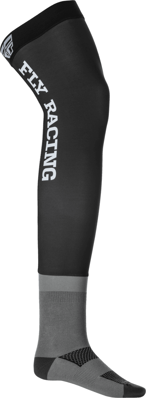 Fly Racing Knee Brace Socks Black/Grey/White LG/XL