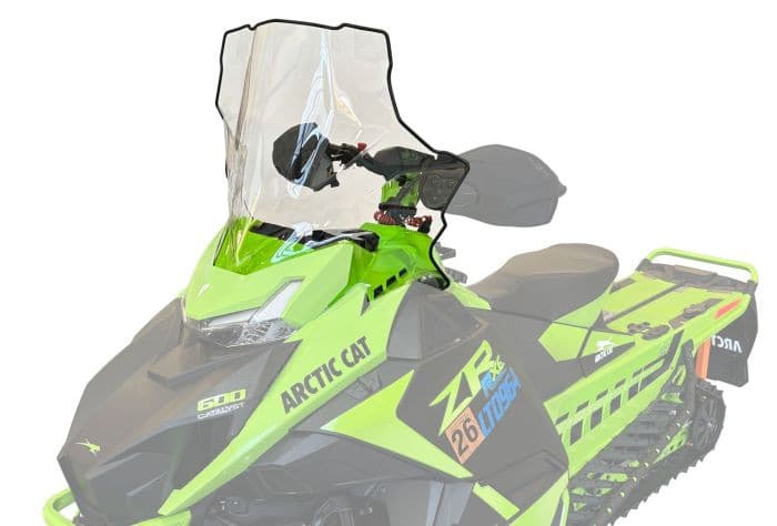 COBRA ARCTIC CAT CATALYST TALL 21" CLEAR W/BLACK GRAPHICS