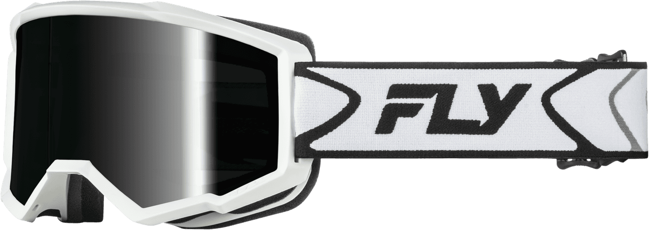 Fly Racing Zone Goggle White/Black W/Dark Smoke Hydrophoc Lens