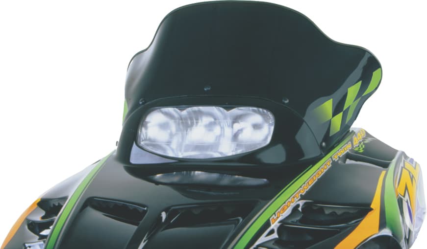 Powermadd Cobra Windshield Low Black/Grn 14" Arctic Cat ZR2