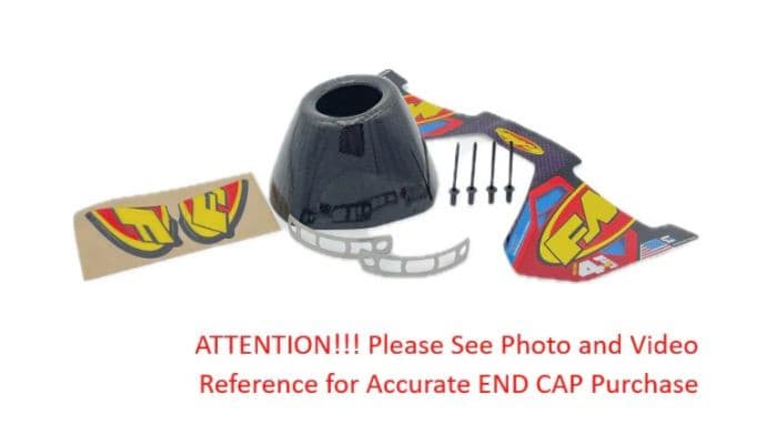 FMF RCT CARBON REPLACEMENT END CAP KIT - ORIGINAL