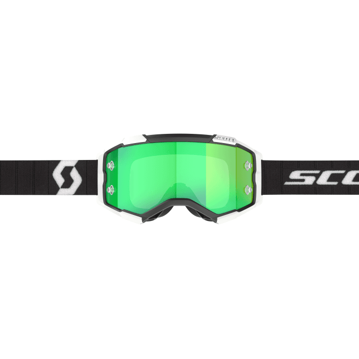 GOGGLE FURY BLACK/WHITE -GREEN CHROME WORKS