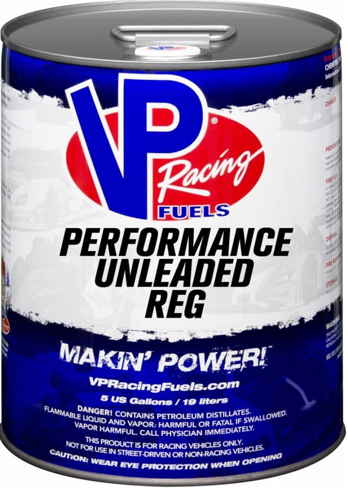VP RACING FUELS PERF UNLEAD REG 5 GALLON PAIL