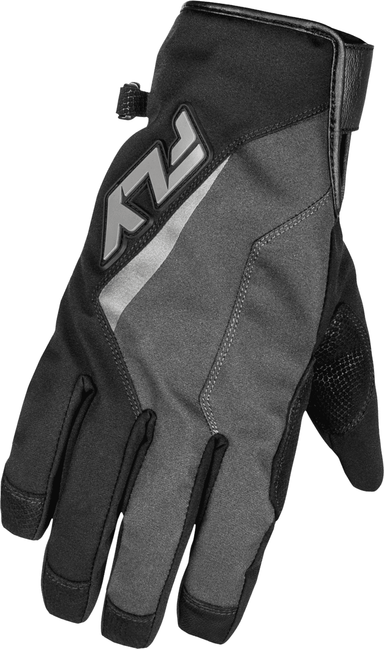 Fly Racing Title Long Gloves Grey/Black SM