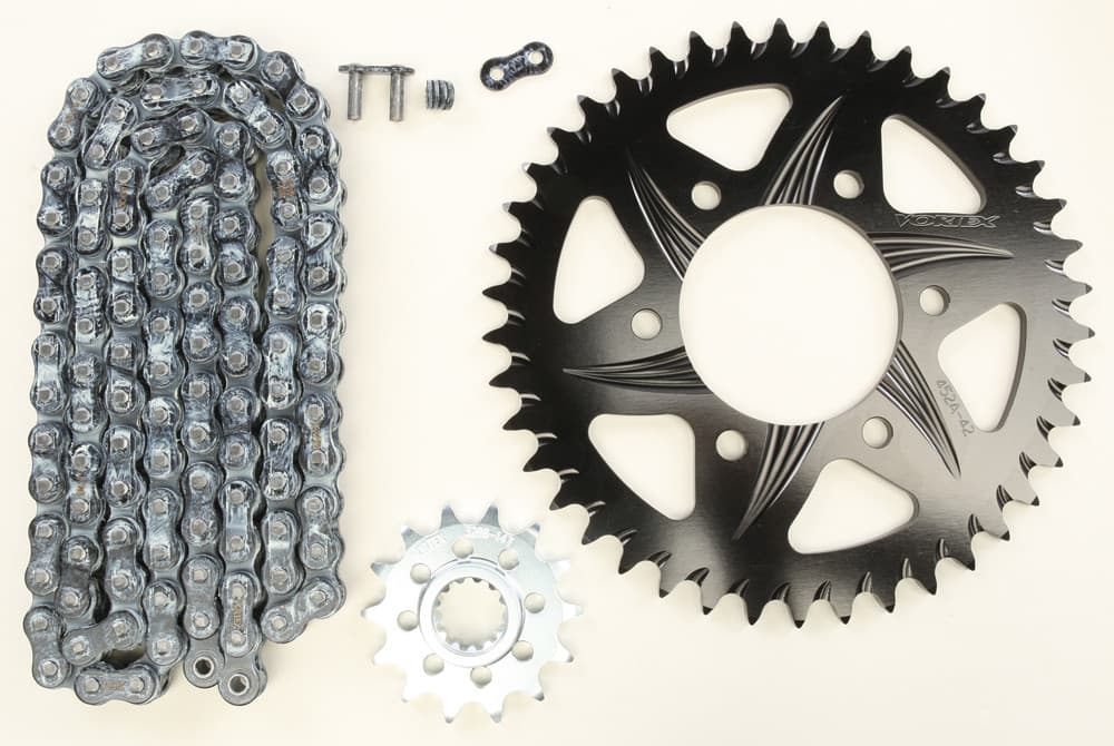 Vortex Sprocket/Chain Kit Stl/Alu 14/42T Black RX3 520-108L Black