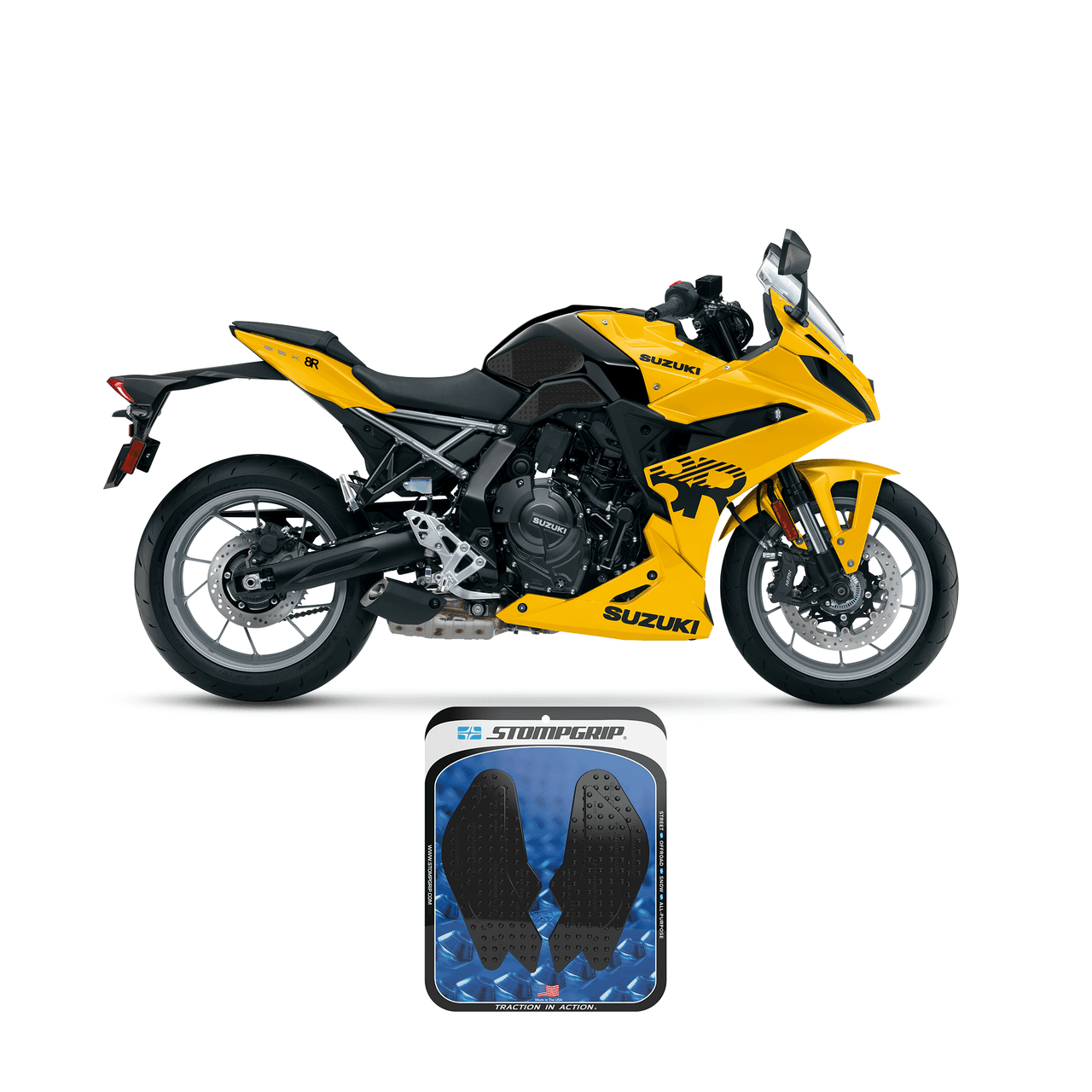 Stompgrip Tank Pad Kit Volcano Black Suzuki